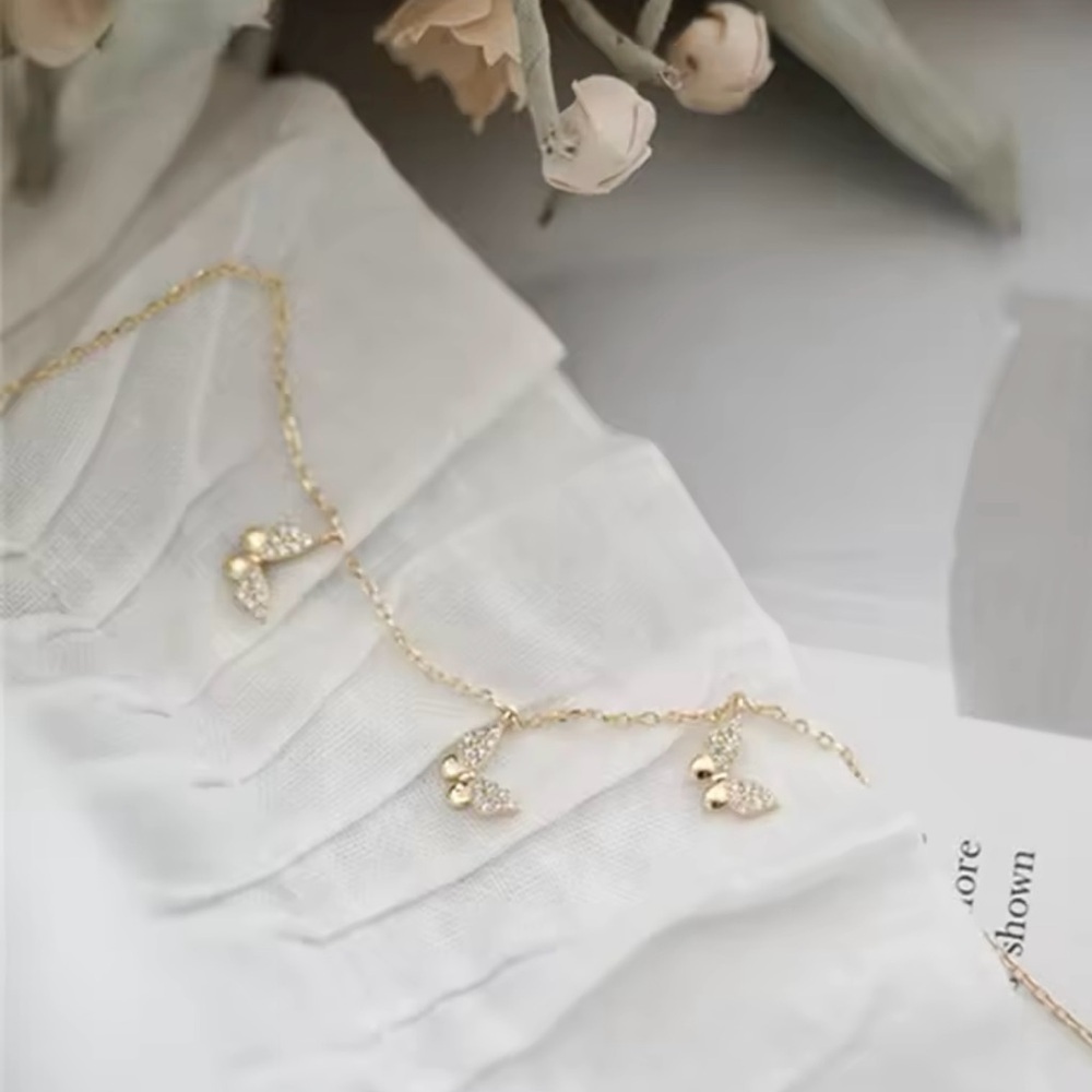 925 Sterling Silver Gold Plated Butterfly Bracelet - Picture 3 of 4